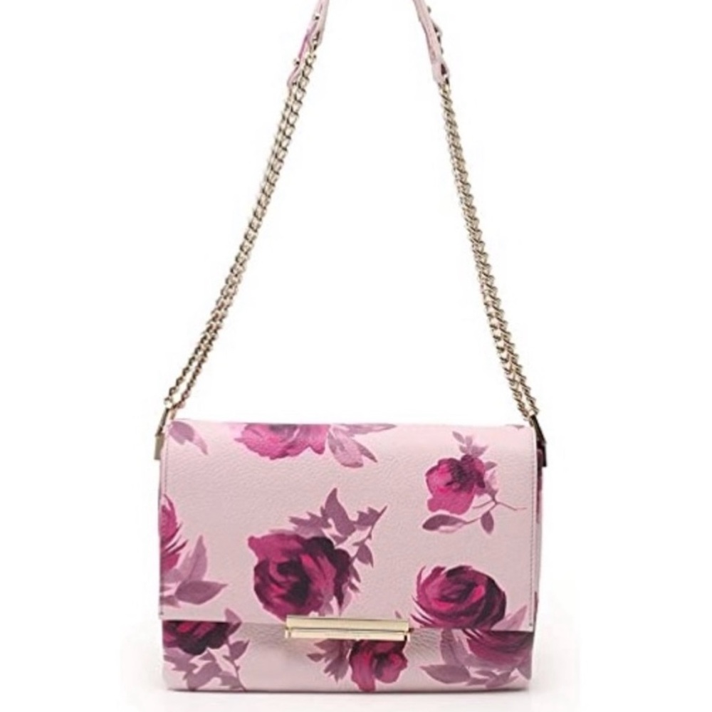 Kate Spade Emerson Place Roses Lenia Bag in color Plum Dawn